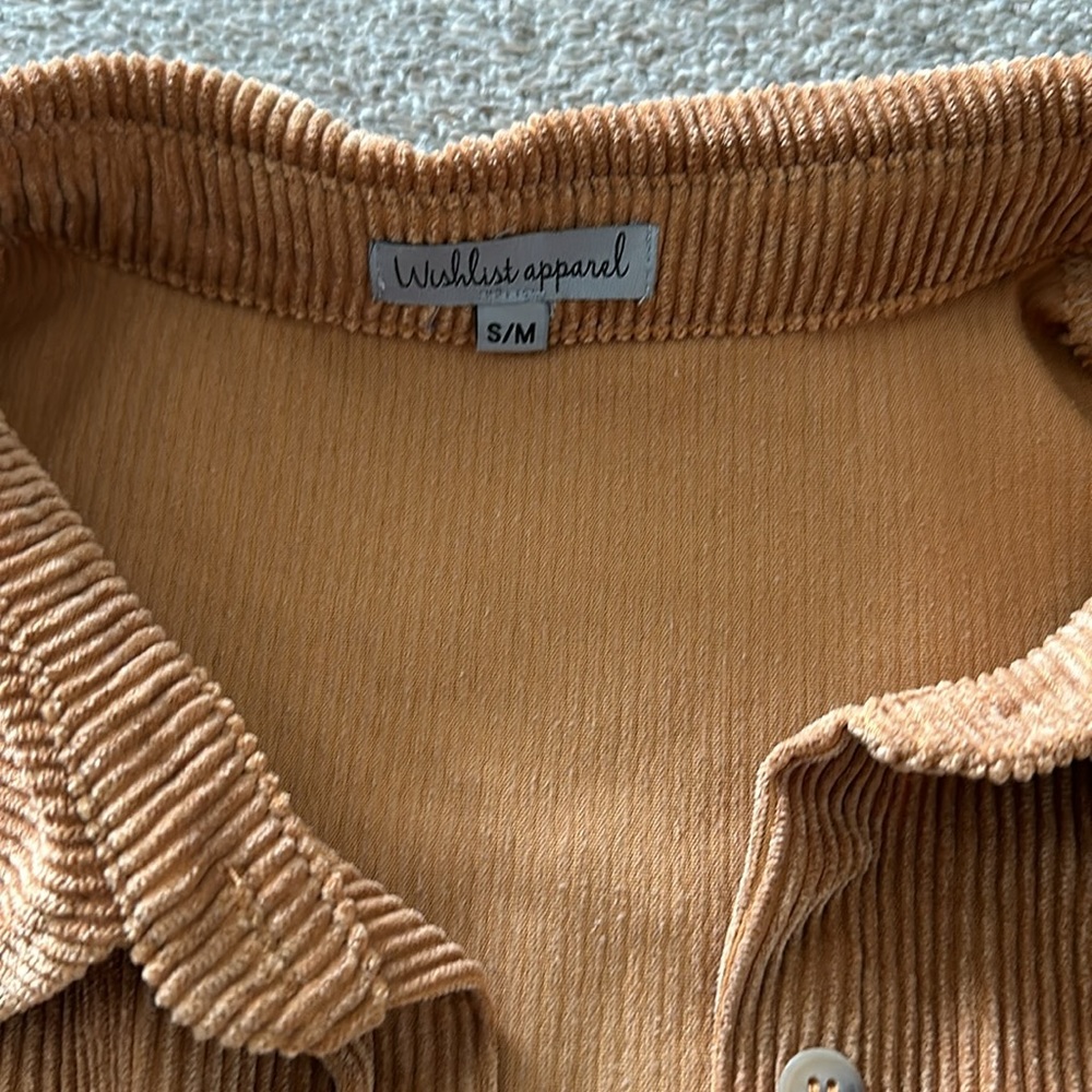 Burnt Orange Corduroy Button Down - image 2